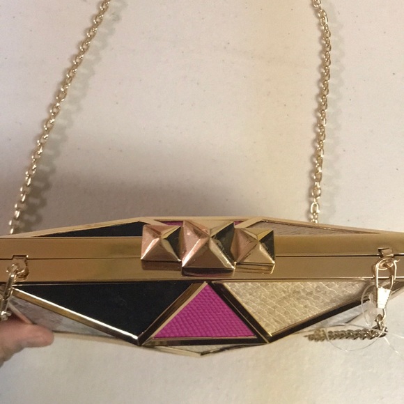 Cache Multi- Color Leather Evening Purse/Clutch - Picture 2 of 5